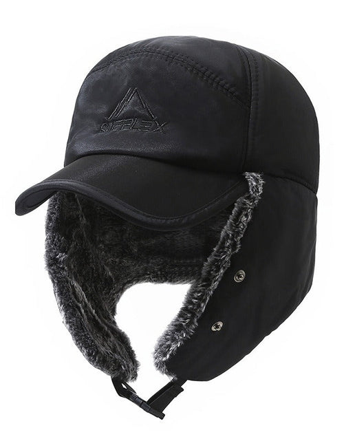 Load image into Gallery viewer, Middle aged and elderly cotton hats, outdoor ear protection cycling hats, cold proof skiing hats with fleece insulation
