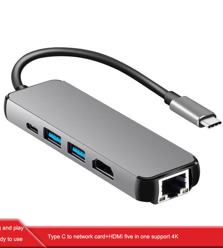 Type C docking station Type-C to HDMI 4K Gigabit Ethernet card 3.0HUB all in one