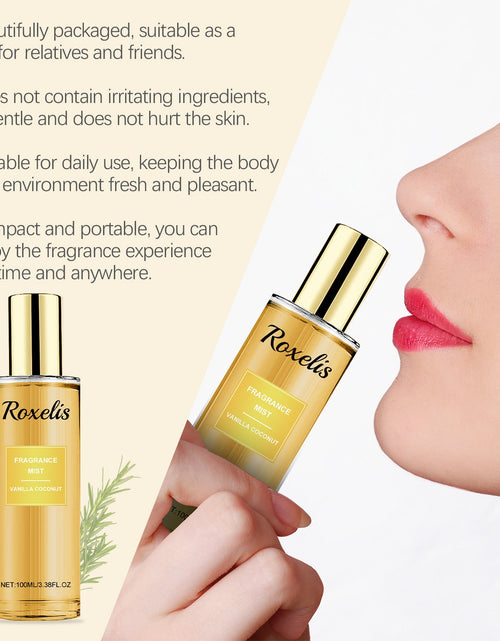 Load image into Gallery viewer, Roxelis Vanilla Coconut Fragrance Spray Long Lasting Fragrance Refreshing Body Spray Floral Fruit Fragrance Refreshing Body Fragrance
