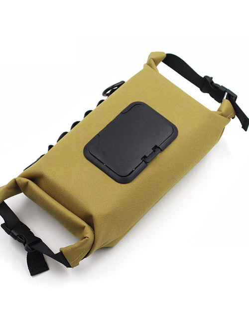 Load image into Gallery viewer, Outdoor camping wet tissue paper box camouflage waterproof canvas tissue bag square hand-held tissue storage bag
