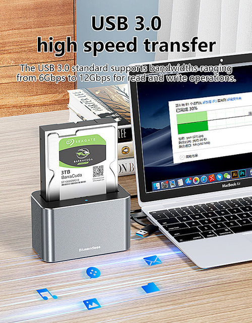 Load image into Gallery viewer, SAS/SATA Universal Hard Disk Base 2.5-3.5-inch 20TB Desktop Type-C Hard Disk Box 3.0

