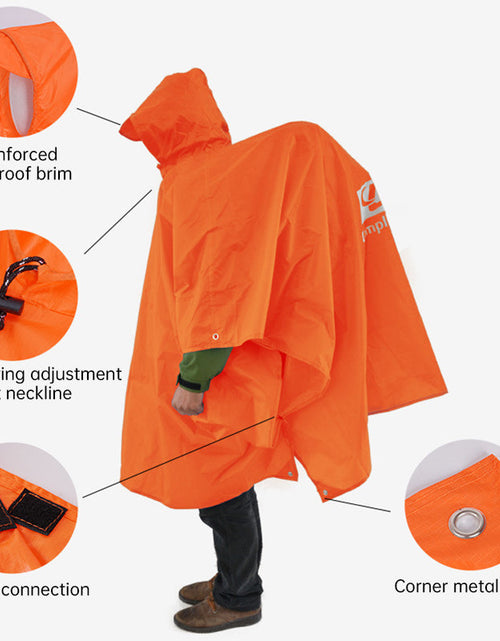 Load image into Gallery viewer, 3 - in - 1 Waterproof Rain Poncho for Outdoor Use: Motorcycle, Camping, Hiking &amp; Travel
