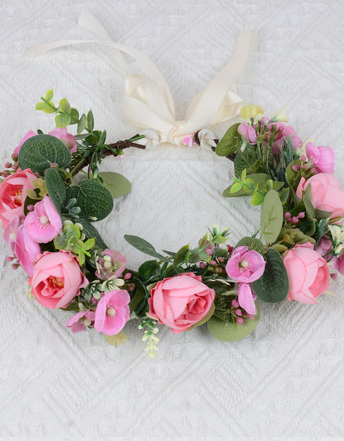 Load image into Gallery viewer, European and American style brides, sweet flower garlands, hair accessories, photography, photography, travel, hairbands, super fairy wedding dresses, dress accessories
