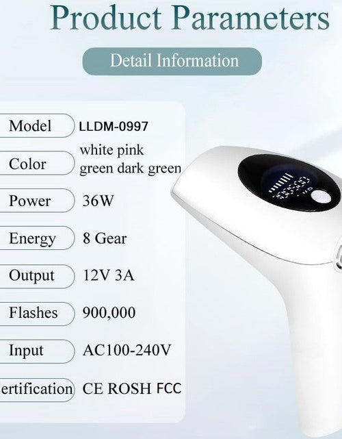Load image into Gallery viewer, Portable Home Painless LCD Laser Hair Removal Device Efficient and Long-Lasting IPL Laser Hair Remover
