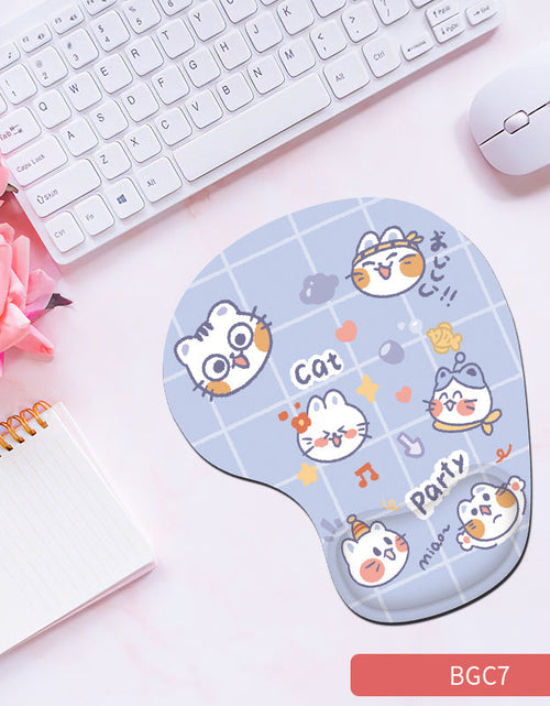 Load image into Gallery viewer, Silicone wrist mouse pad female comfortable computer soft non-slip hand rest pad thick non-slip wrist rest cute game pad
