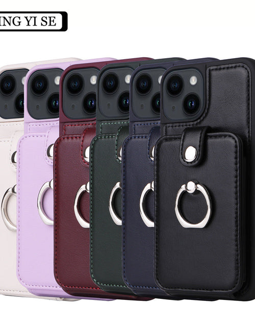 Load image into Gallery viewer, Suitable for iPhone 14 wallet phone case  Apple 13 Promax flip cover protective case accordion card insertion phone leather case
