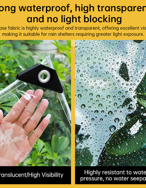 Load image into Gallery viewer, High-Quality Waterproof PVC Tarpaulin (420g/m² Transparent, Upgraded Grommets, Outdoor Windproof/Rainproof)

