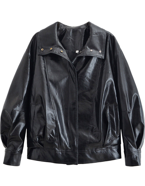 Load image into Gallery viewer, Retro Cool Leather Jacket Women's Wear
