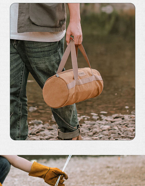 Load image into Gallery viewer, Outdoor Camping Accessories Storage Bag Tent Wind Rope Nail Tool Storage Bag Camping Portable Nail Bag Cylinder Bag
