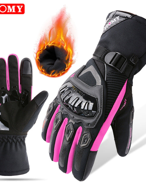 Load image into Gallery viewer, Motorcycle waterproof, windproof, warm winter touch-screen motorcycle riding gloves hand guards anti-fall thick long gloves
