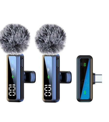 Wireless Lapel Microphone for Outdoor Computer Live Streaming Noise Reduction Universal Small Microphone