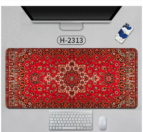 Load image into Gallery viewer, Large Persian Mouse Pad Office Carpet MousePad Natural Rubber Lockedge Anti Slip Desk Mat Laptop Office Game Accessories Pad
