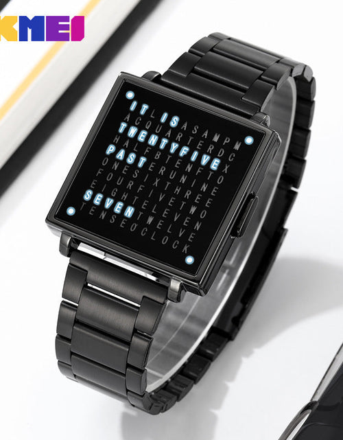 Load image into Gallery viewer, LED steel strip electronic leisure waterproof watch

