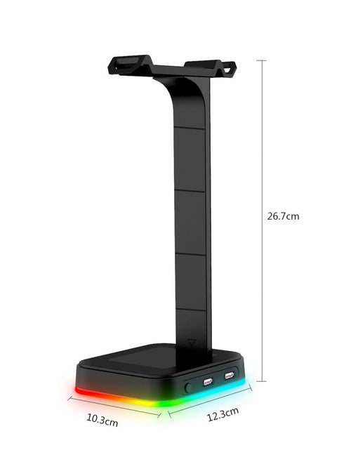 Load image into Gallery viewer, Earphone holder RGB Amazon hot item color changing, luminous, dazzling with lights e-sports RGB headphone holder
