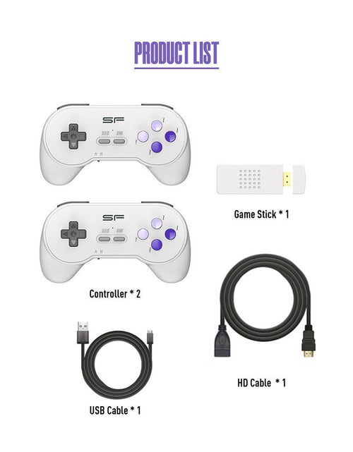Load image into Gallery viewer, SFC Classic Retro Gaming Console Super SNES Wireless Doubles HD Gaming Console Y2 SF Mini Gaming Console
