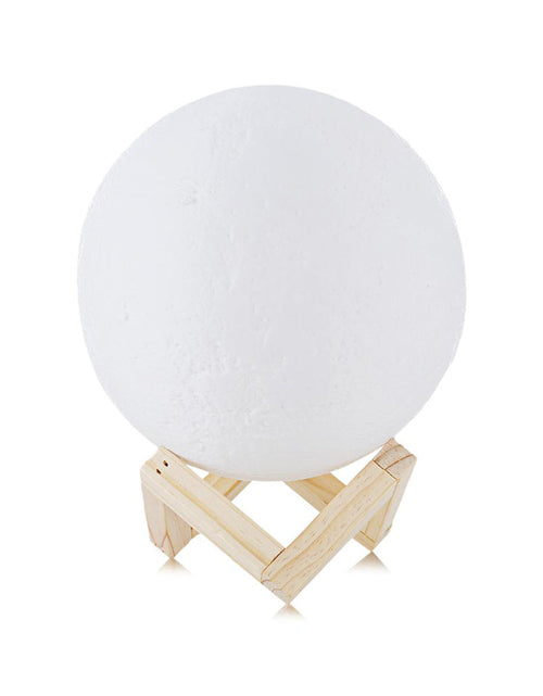 Load image into Gallery viewer, Rechargeable 3D Print Moon Lamp 2 Color Change Touch Switch Bedroom Bookcase
