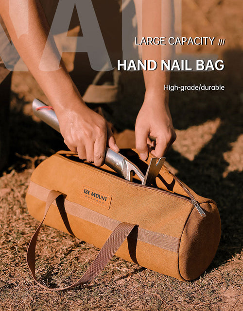 Load image into Gallery viewer, Outdoor Camping Accessories Storage Bag Tent Wind Rope Nail Tool Storage Bag Camping Portable Nail Bag Cylinder Bag
