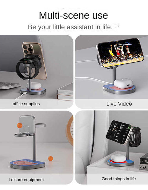 Load image into Gallery viewer, KUXIU X85 3-in-1 Basketball Magnetic Wireless Charger Compatible with Apple Family Bucket, Giving Boyfriend a Good Item
