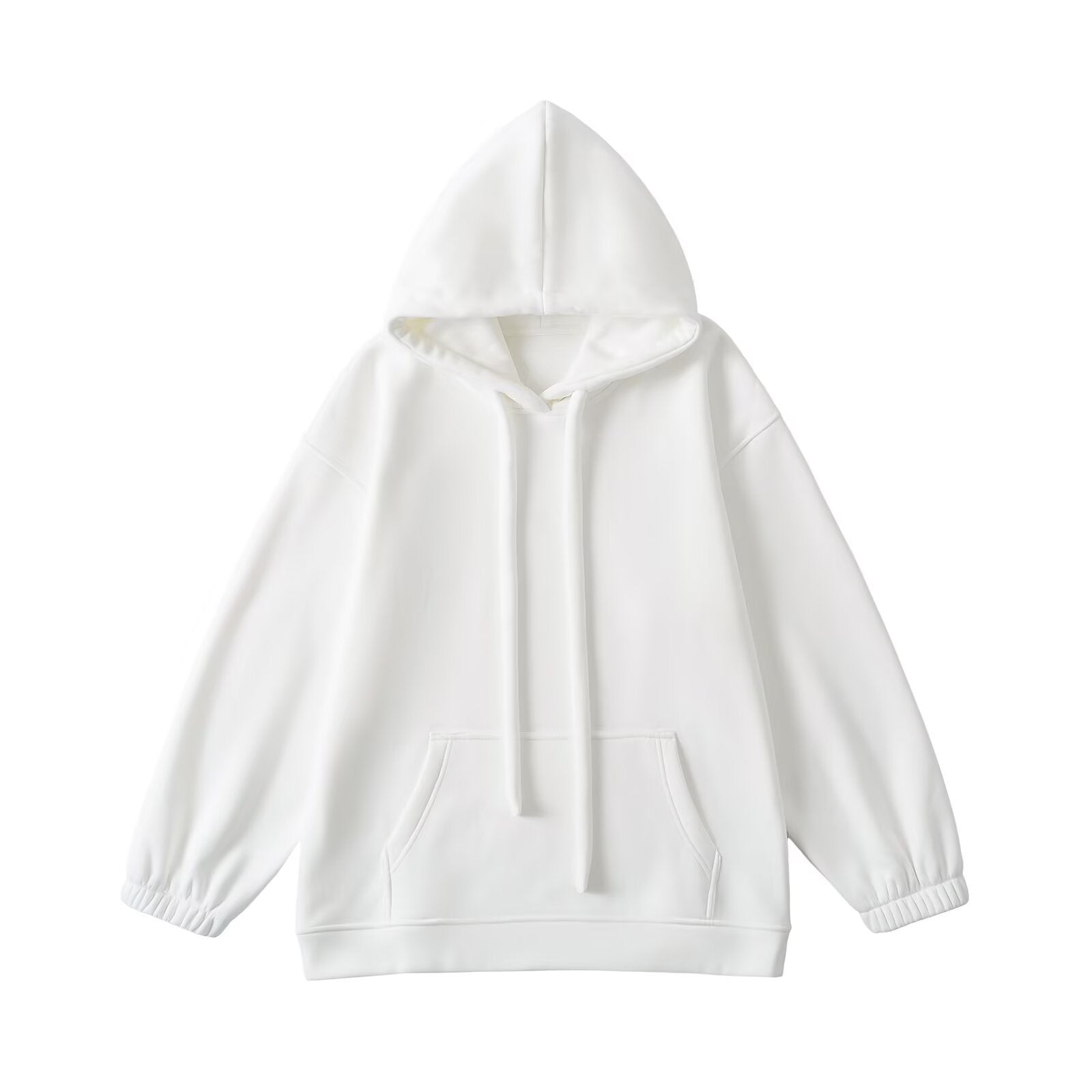 Loose drawstring hooded sweatshirt