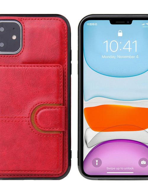 Load image into Gallery viewer, Suitable for iPhone 13 wallet phone case, iPhone 13 Promax card insertion leather case, Apple 11 anti drop phone case
