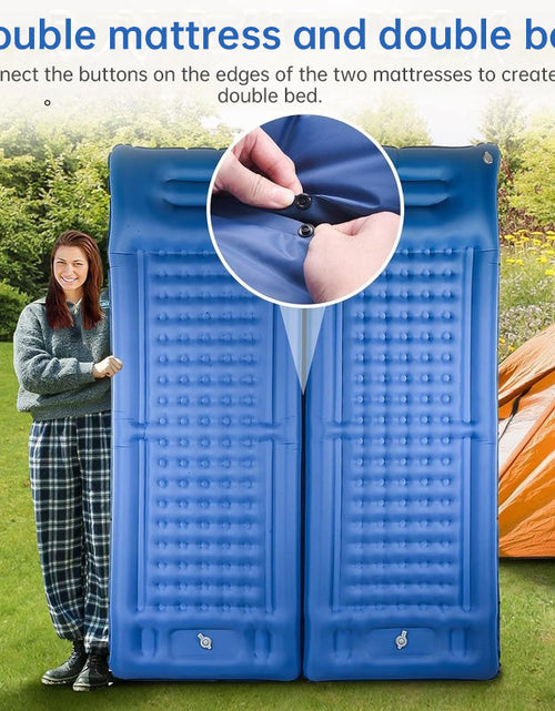 Load image into Gallery viewer, Outdoor thicken self-inflating camping mattress: ultralight, with built-in pump, ideal for travel, hiking, fishing.
