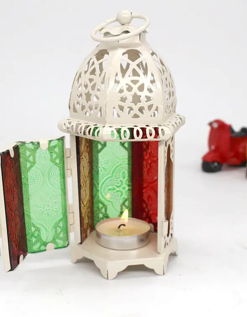 Load image into Gallery viewer, Classic Lantern Candle Holder with Iron and Glass
