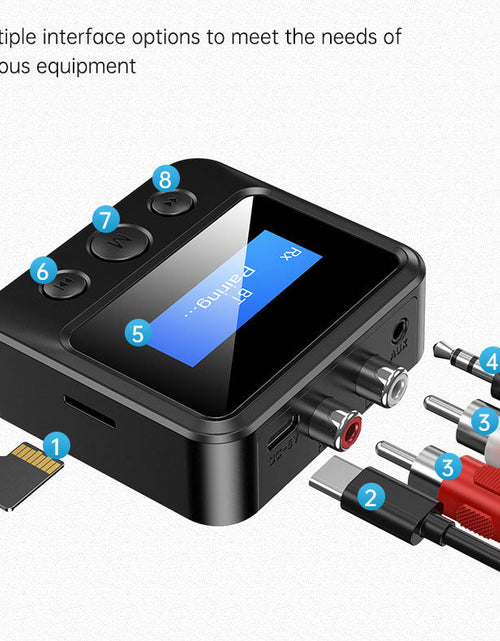 Load image into Gallery viewer, Screen display 2-in-1 Bluetooth audio adapter Bluetooth audio transmitter receiver Bluetooth 5.0 receiver
