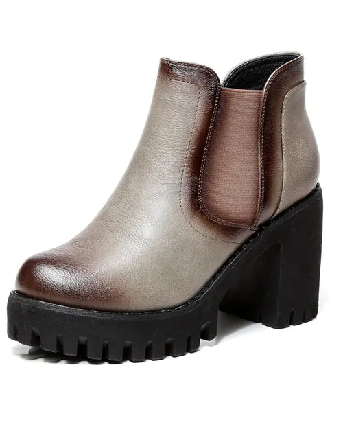 Load image into Gallery viewer, British Casual High Heels for Women with Thick Heel

