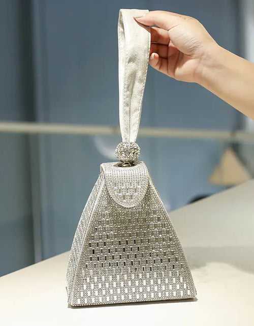 Load image into Gallery viewer, Luxury Diamond Clutch Bag for Women - Evening Purse
