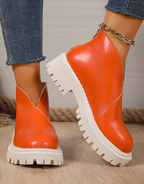 Load image into Gallery viewer, Women’s Plus-Size Chunky-Heeled Ankle Boots

