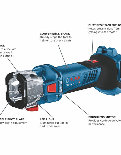 Load image into Gallery viewer, BOSCH GCU18V-30N 18V Brushless Cut-Out Tool (Bare Tool)
