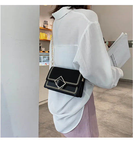 Fashionable Chain Crossbody Bag and Small Purse
