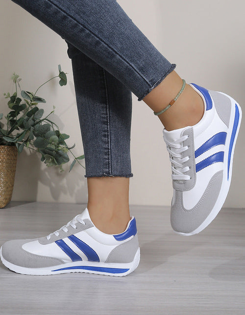 Load image into Gallery viewer, Women's Lace-Up Round-Toe Casual Sneakers
