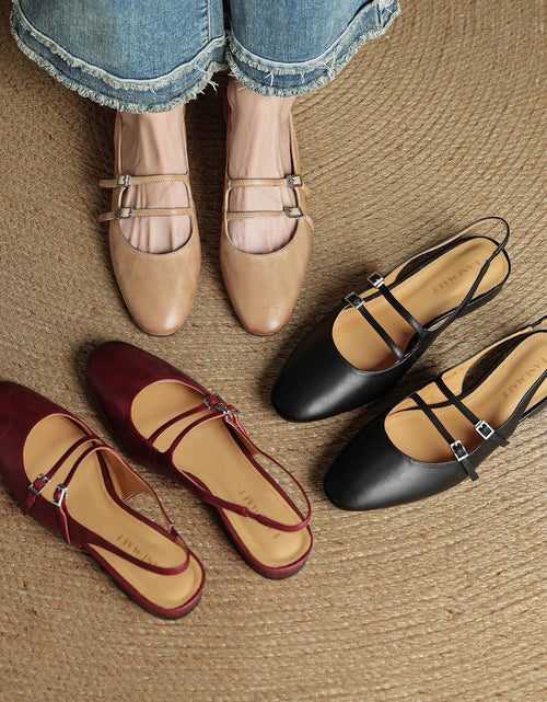 Load image into Gallery viewer, Women’s Flat Sandals with Soft Sole and Single Strap
