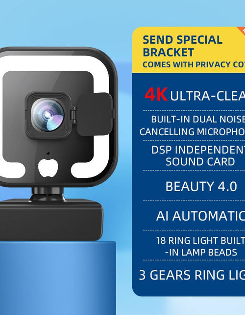 Load image into Gallery viewer, 4k beauty autofocus 1080p computer camera high-definition network USB live streaming webcam2k
