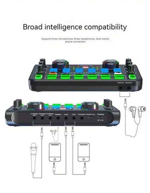 Load image into Gallery viewer, HD X60 Sound Card English Version Professional Audio Mixer for Karaoke Broadcast KTV Singing Live Sound Mixer
