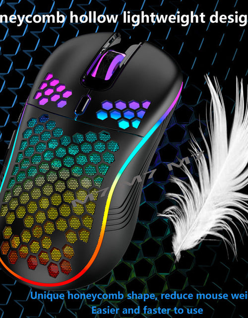 Load image into Gallery viewer, 2.4G Wireless Cave Mouse Lightweight Gaming Mouse with Luminous 7 Color Breathing Light Computer Accessories
