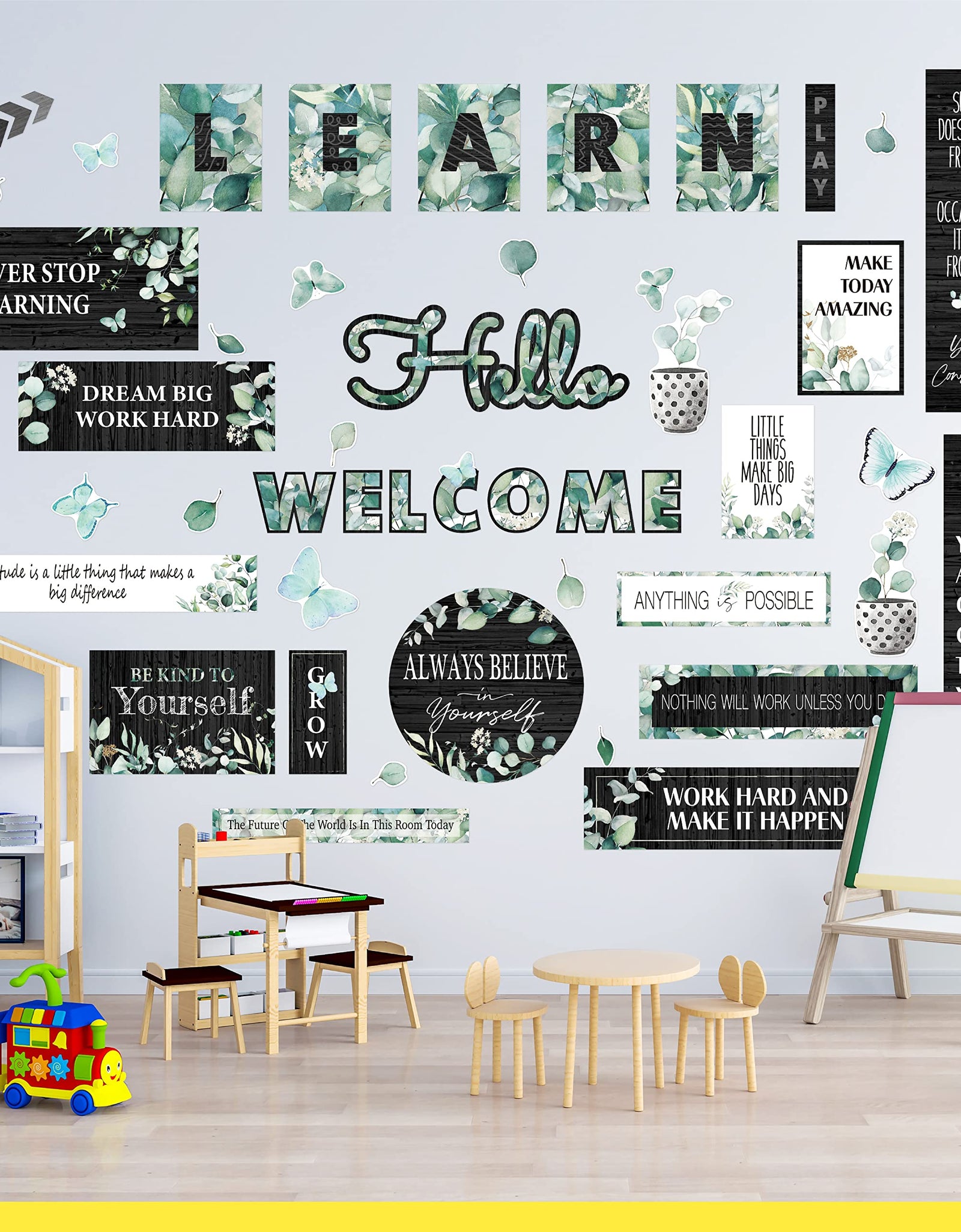 Gethelud 50PCS Modern Farmhouse Bulletin Board Decor 44.5x32.5cm Style 1
