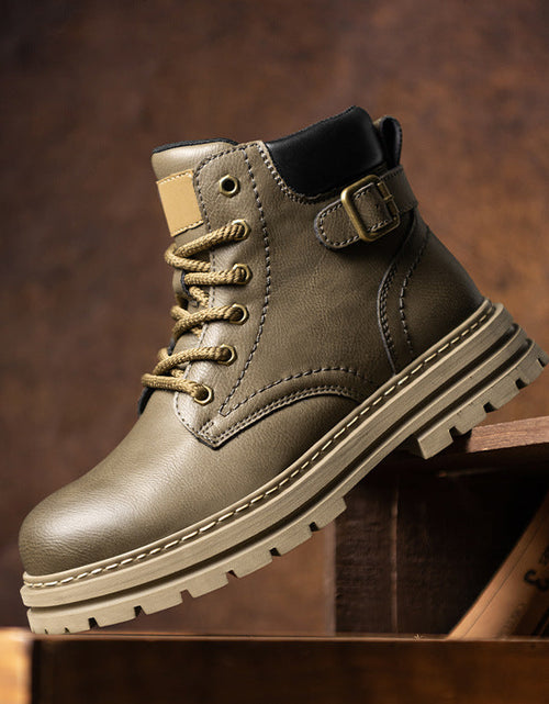 Load image into Gallery viewer, Martin boots autumn and winter retro high top men's workwear boots

