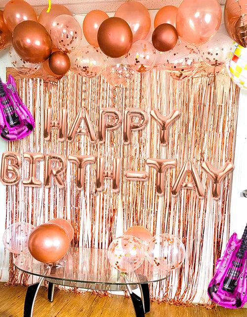 Load image into Gallery viewer, GallaRato 31 PCS Singer Birthday Balloons Decorations Rose Gold Pink Silver
