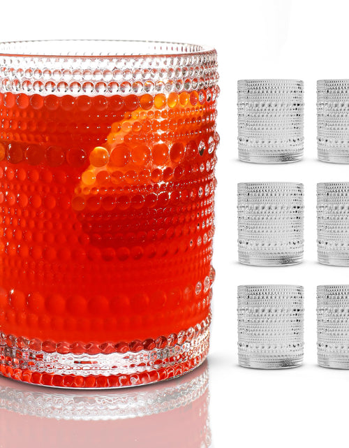 Load image into Gallery viewer, Jupiter Hobnail Vintage Drinking Glasses Set of 6 11.75oz Clear
