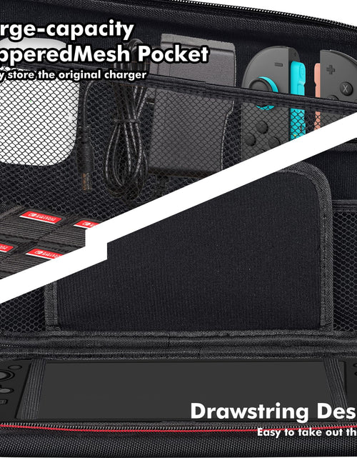 Load image into Gallery viewer, OSYROY Switch 2 Carrying Case 10 Game Slots Screen Protectors Hard Shell Black
