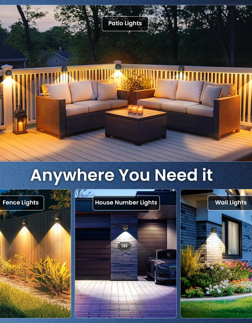 Load image into Gallery viewer, AUDERWIN Solar Fence Lights Outdoor Waterproof Dual Color LED 12 Pack
