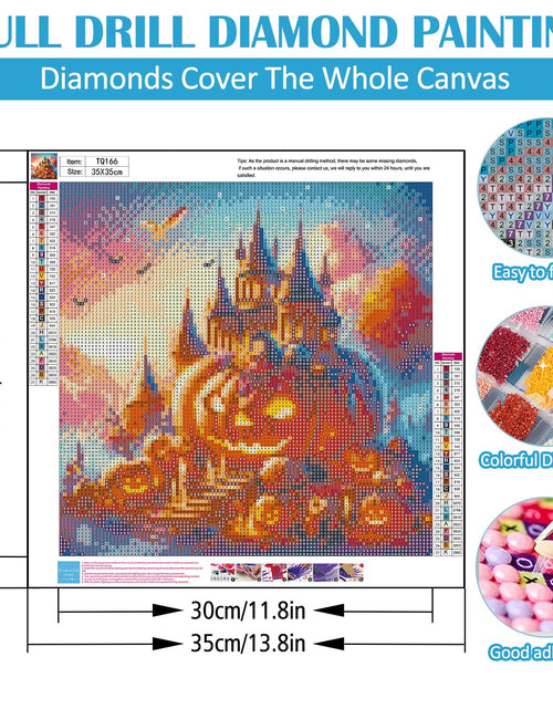 Load image into Gallery viewer, LKHMVCA Fall Pumpkin Castle Candle Diamond Painting Kit 13.8x13.8 Inch
