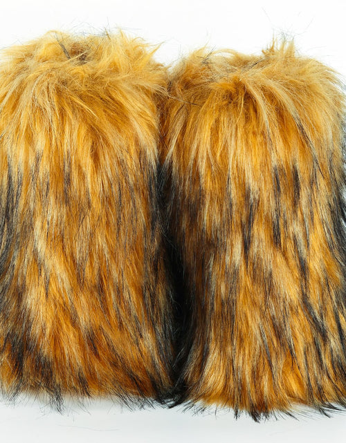 Load image into Gallery viewer, Valpeak Women's Snow Boots Knee High Flat Heel Faux Fur Natural Size 9
