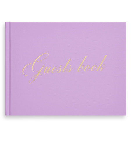 &And Per Se Purple Wedding Guest Book Hardcover Memory Keepsake Album