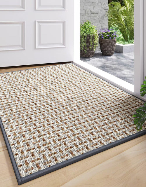 Load image into Gallery viewer, YDKGL Door Mat 17x30 Gray Indoor Dirt Resistant Non-Slip Rubber Backing
