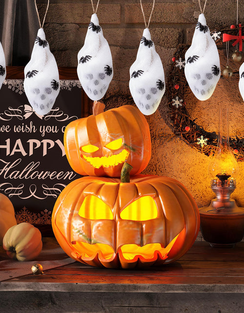 Load image into Gallery viewer, Watayo 12 Pcs Mini Halloween Skull Decorations 4x1.5in White Gauze Wrapped
