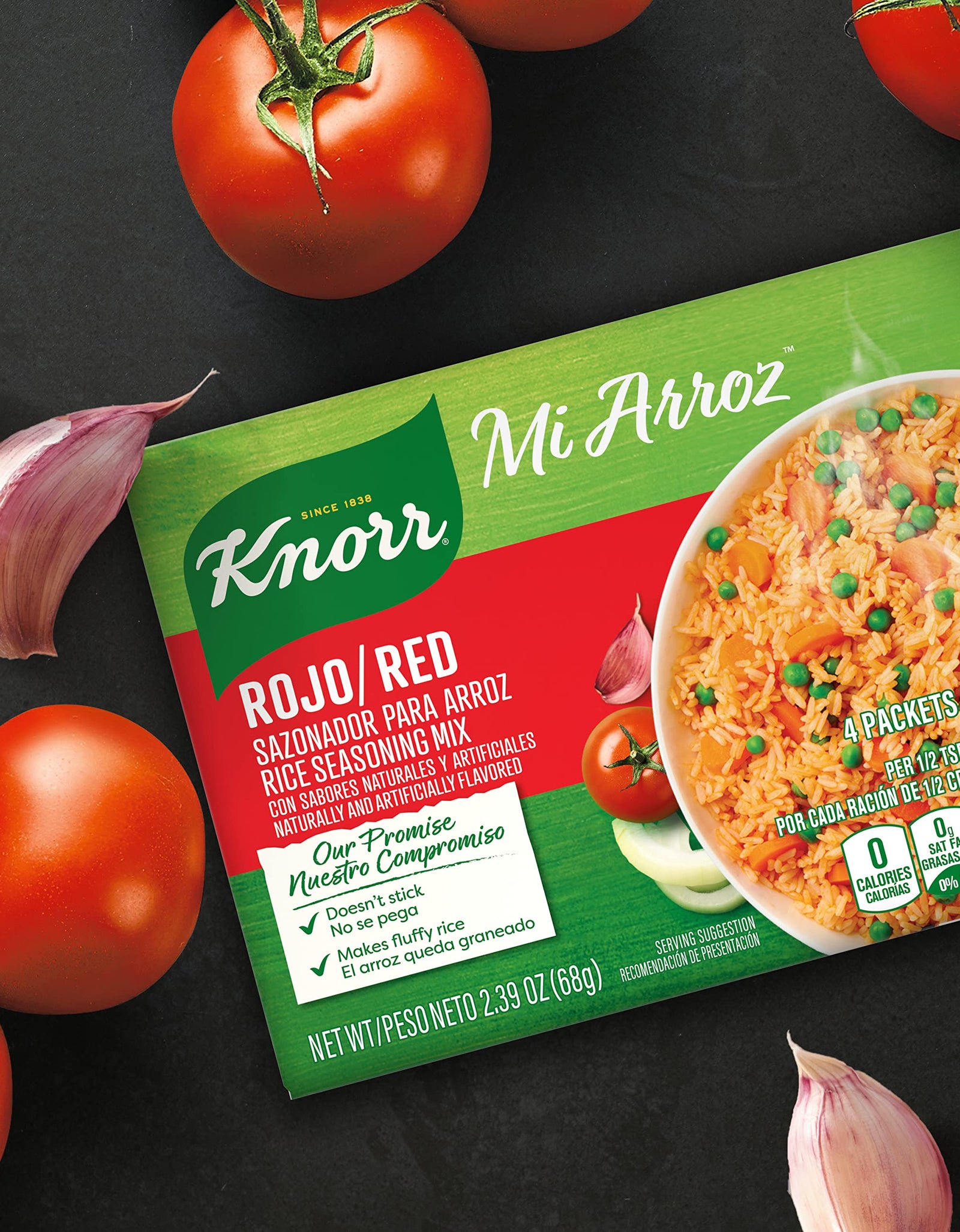 BestBy03/26 Knorr Mi Arroz Rice Seasoning Mix Red 2.39oz 4 Count Pack of 12