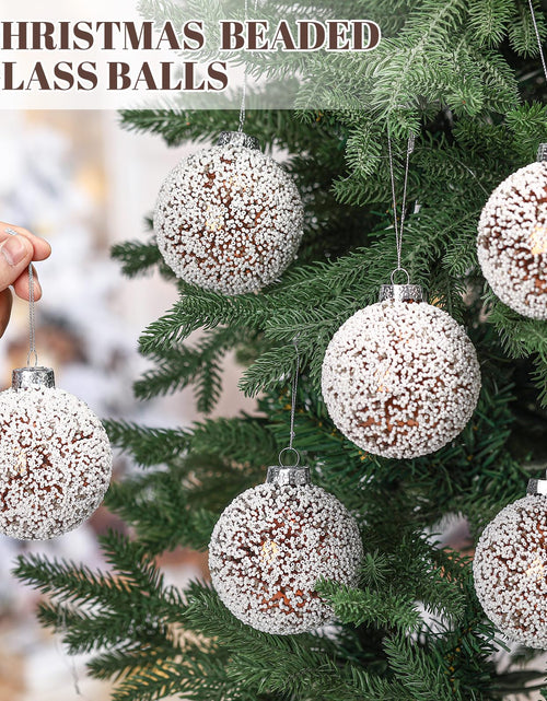 Load image into Gallery viewer, Soulchen 6 Pcs Vintage Metallic Glass Christmas Tree Ornaments 3.15in Brown
